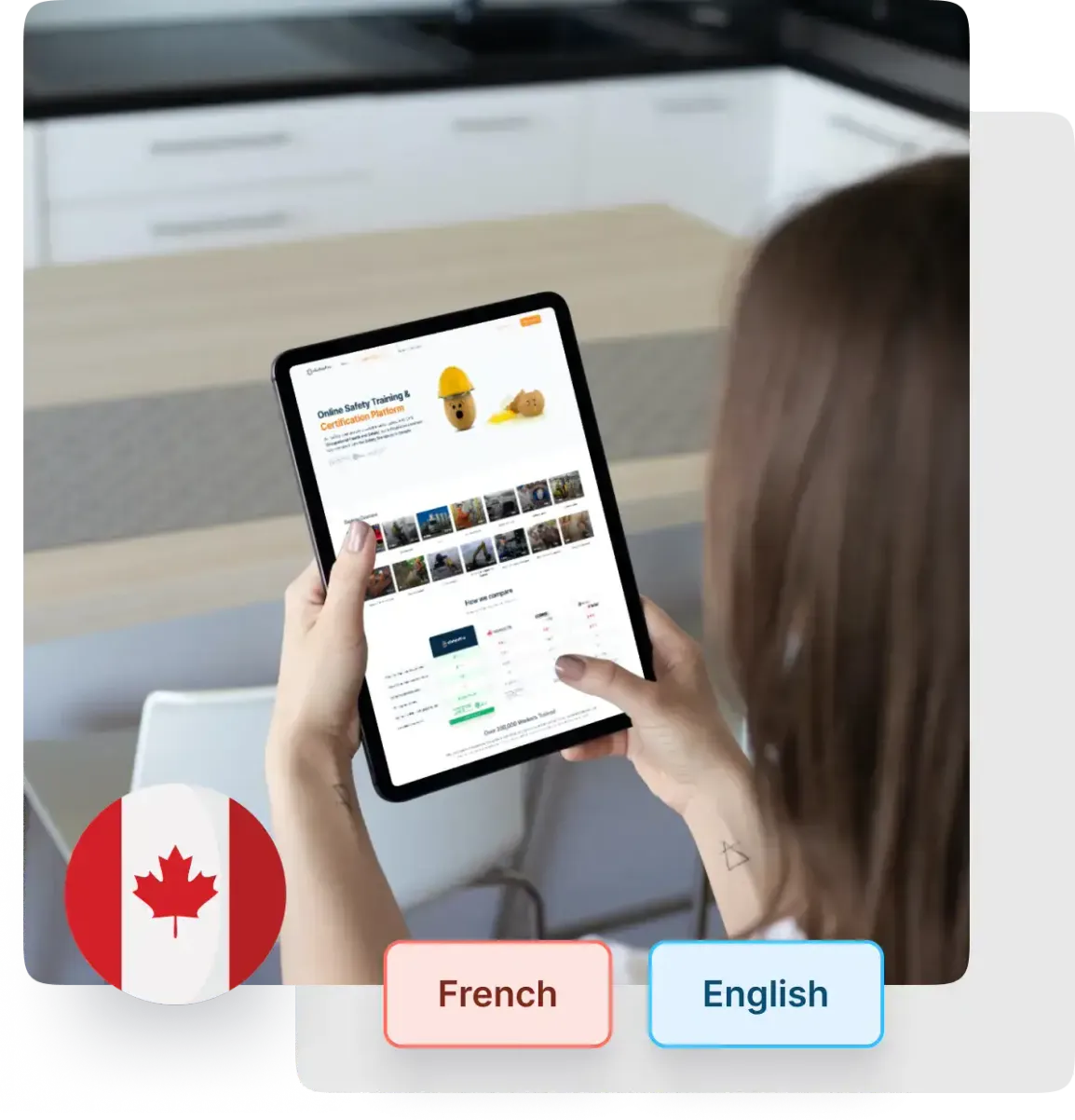 Image of course licensing available on desktop devices