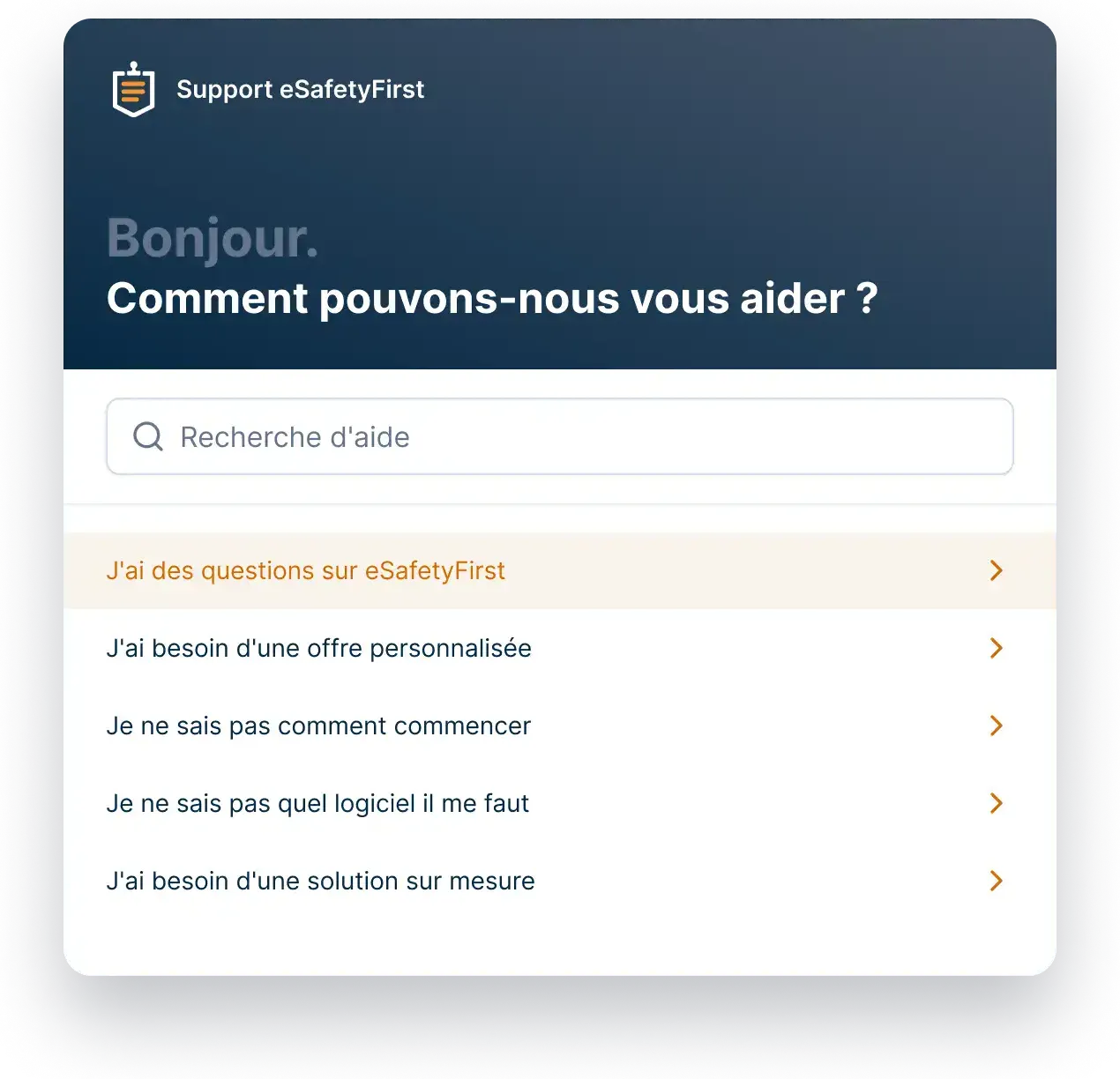 eSafetyFirst - Bot de support