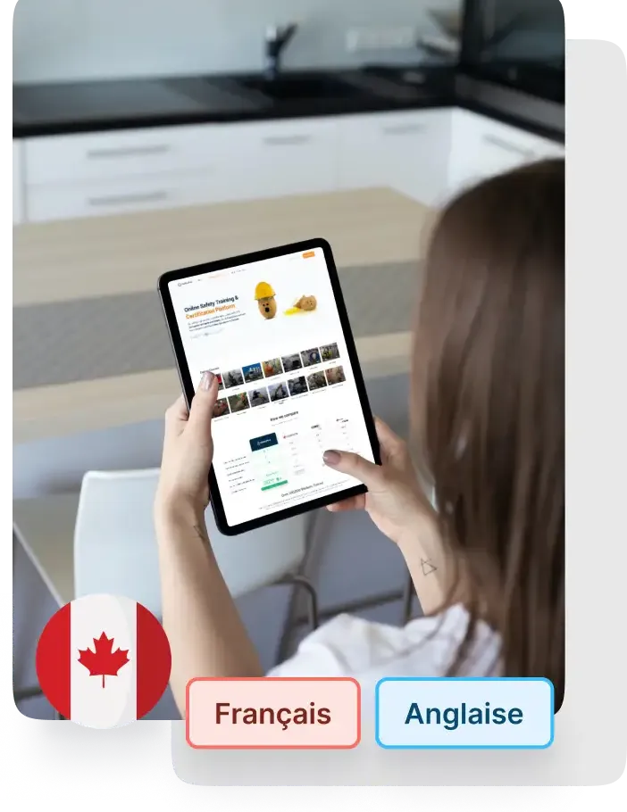 Image de la licence de cours disponible sur les appareils de bureau