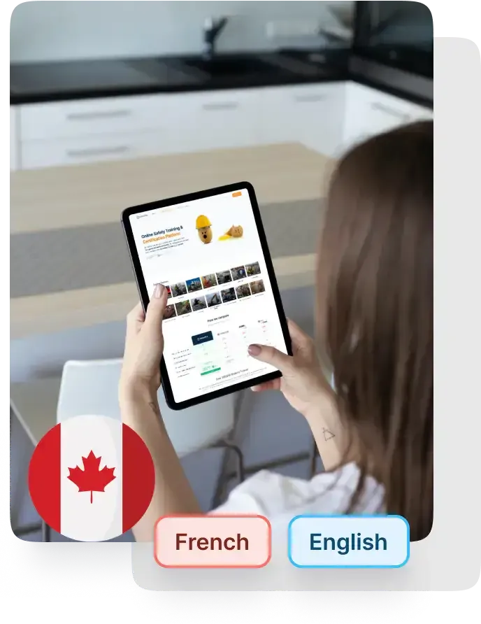 Image of course licensing available on desktop devices