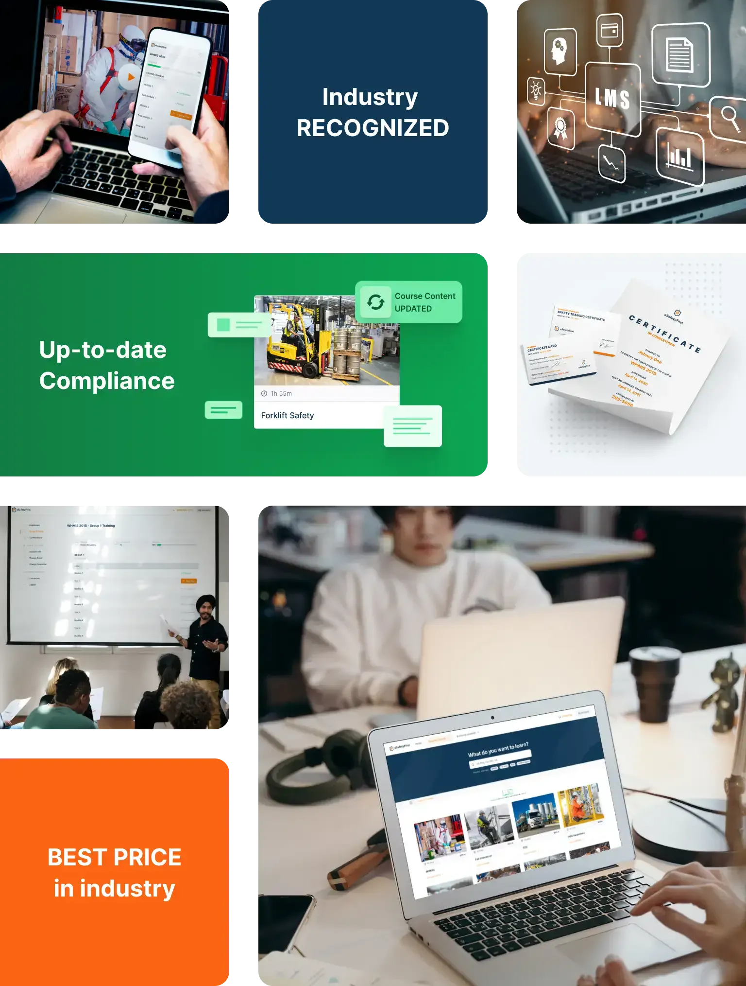 Banner image displaying course licensing on desktop devices
